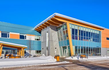 burns lake hospital in the winter. Photo courtesy of Northern Health