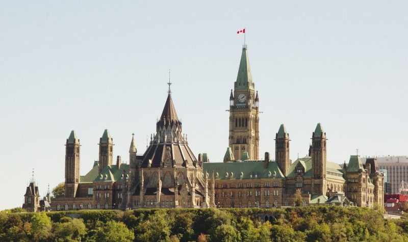 The parliment buildings in Ottawa