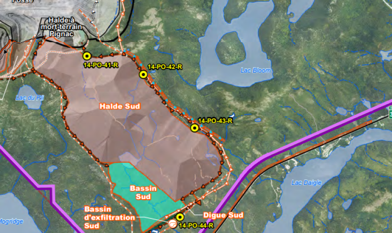 carte de la mine du lac bloom