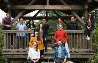 The team of Appalachian Corridor standing under a gazebo.