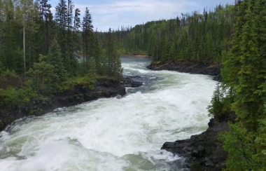 Cheslatta Falls, on the Nechako River. Photo courtesy of UNBC.