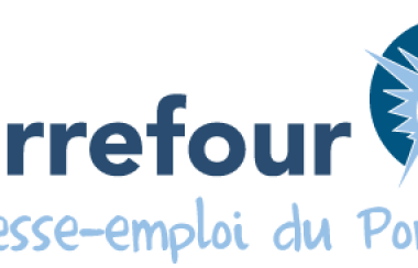 The logo of the Carrefour jeunesse-emploi du Pontiac, featuring a blue and white sun.