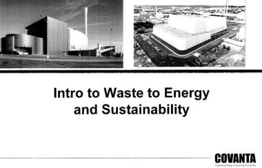A slide show from the company Covanta, showing to large waste incinerator plants