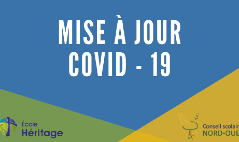 Affiche de mise à jour de l’école Héritage sur la COVID-19