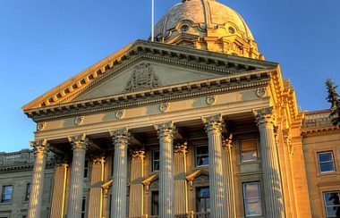 Vue sur l'assemblée législative d'Edmonton