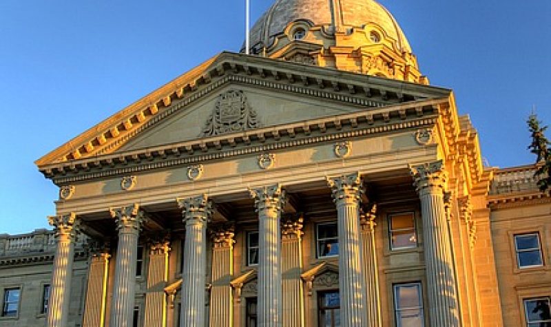 Vue sur l'assemblée législative d'Edmonton