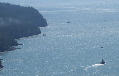 Commercial fishing boats off Prince Rupert, BC.