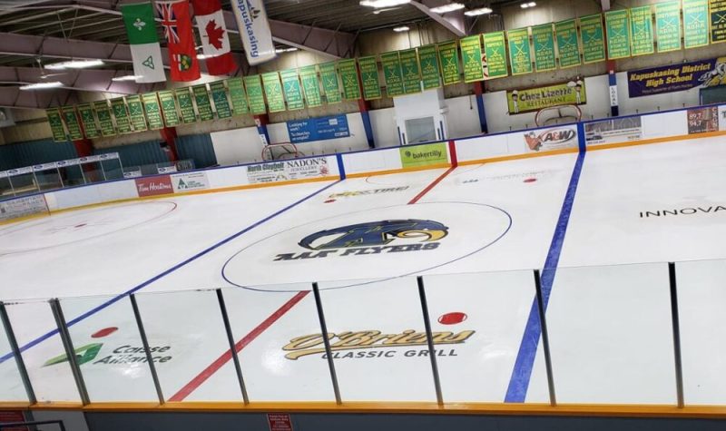 La patinoire des Flyers au Palais des Sports de Kapuskasing