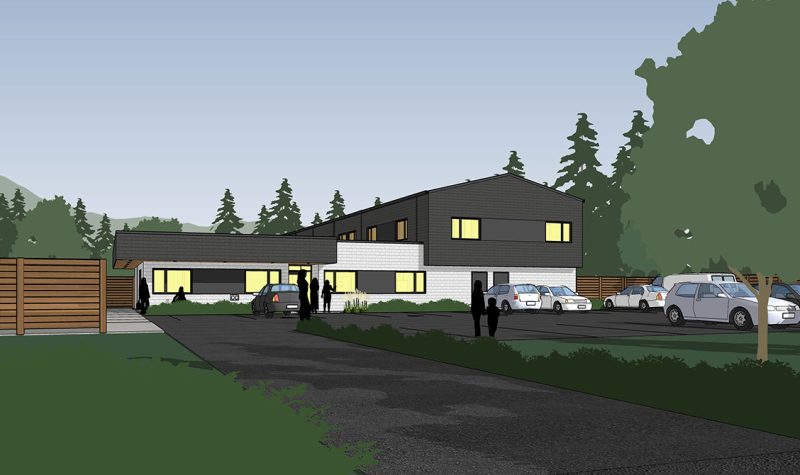 Digital render of housing design