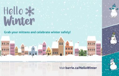 affiche hivernal pour Barrie Hello Winter