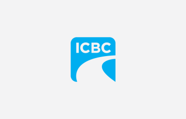 Blue and white ICBC logo with the letters I C B C