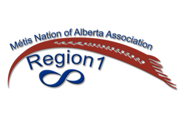 Le logo de la Région 1 Métis, sur fond blanc