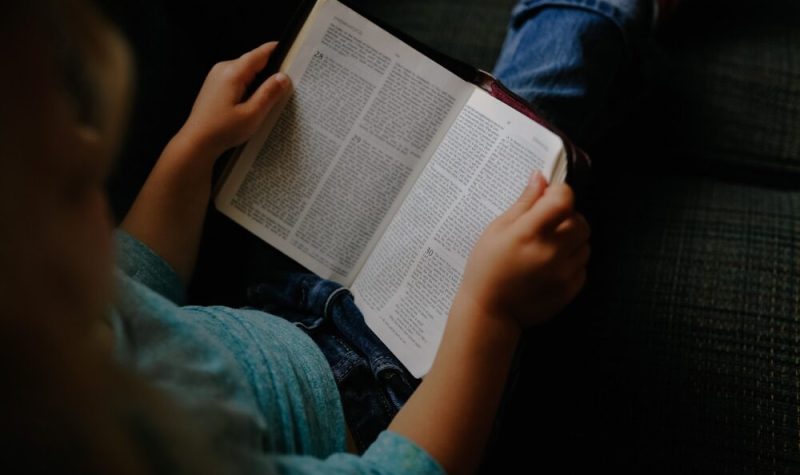 Une personne lit un livre