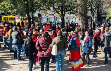 Marche des femmes dans le cadre de la journée internationale pour l’élimination de la pauvreté.( Photo: Paul Robitaille)