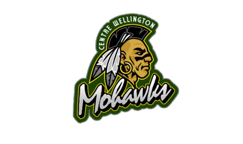 The yellow and green Centre Wellington Mohawks team logo.