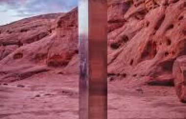 Picture of a monolith, one of the many phenomenons of 2020