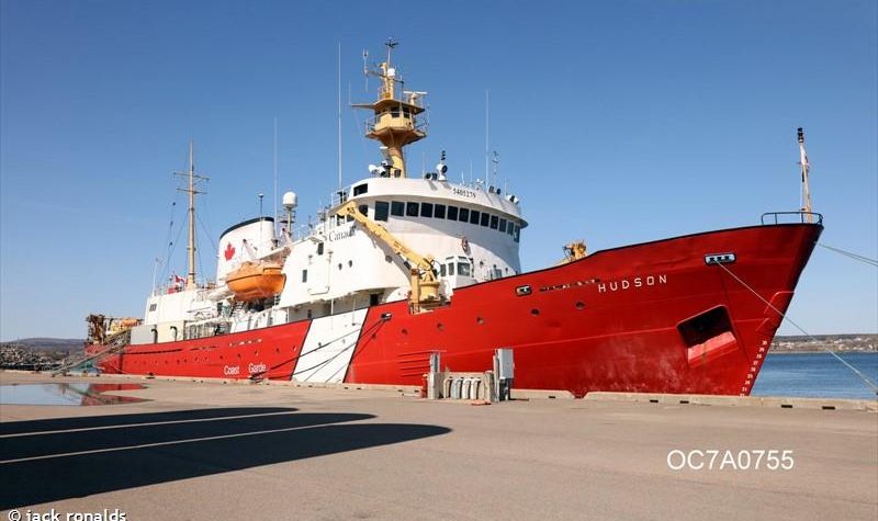 Le NGCC Hudson est le plus vieux navire de la Garde côtière canadienne. – Photo tirée du site web marinetraffic.com