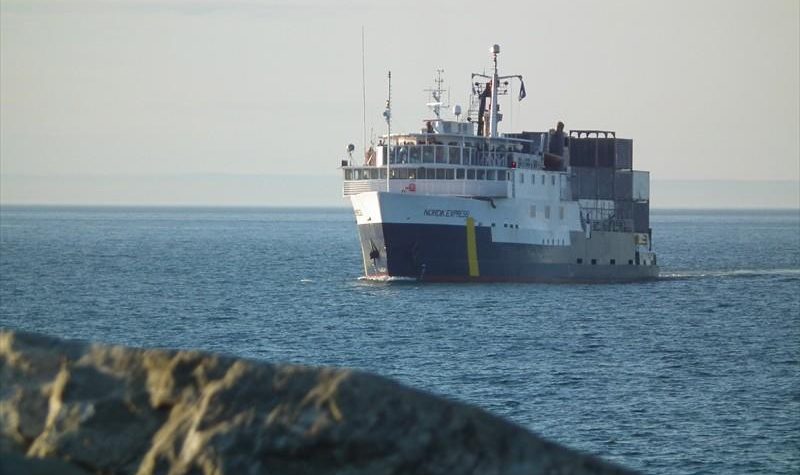 Le Nordik Express assurera le transport des marchandises en janvier. – Photo René Loignon tirée du site web marinetraffic.com