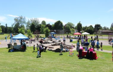 Residents taking part in the celebrations around vendors tent's and the park that was being celebrated