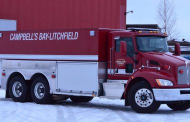 A photo of a pumper fire truck from the Campbell's Bay Litchfield Department.