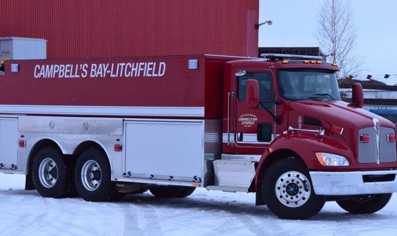 A photo of a pumper fire truck from the Campbell's Bay Litchfield Department.