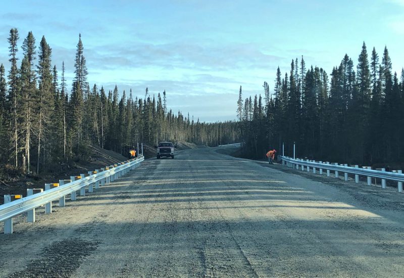 Les travaux de reconstruction de cette portion de la route selon un nouveau tracé ont débuté en avril 2019. Photo : ministère des Transports