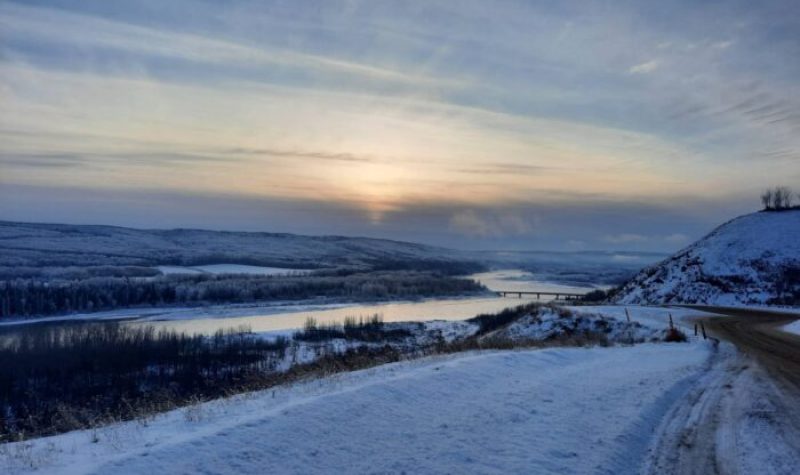 A view of the Peace River near the Alberta border. Photo by E. Strauch