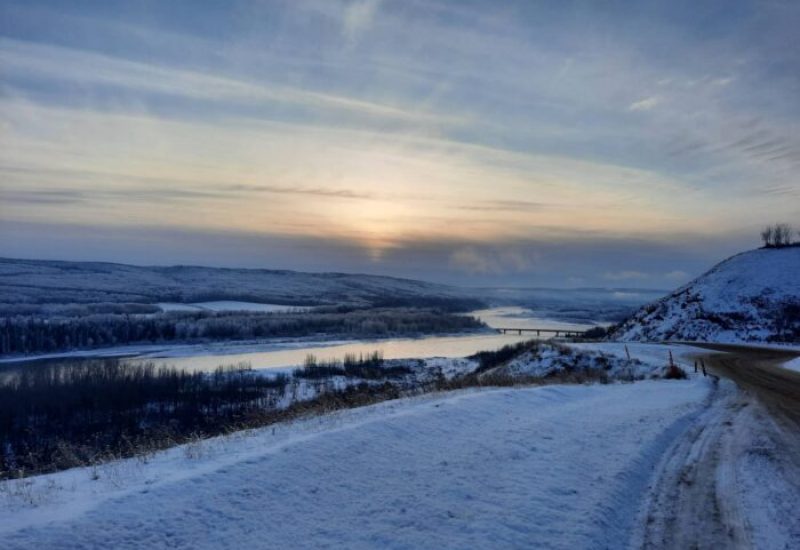 A view of the Peace River near the Alberta border. Photo by E. Strauch