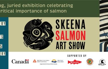 The multicoloured 2021 skeena salmon art festival poster