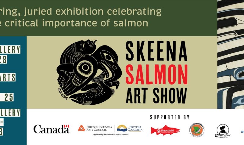 The multicoloured 2021 skeena salmon art festival poster