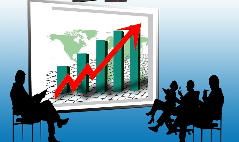 Graphique montrant une courbe en hausse de l'inflation.