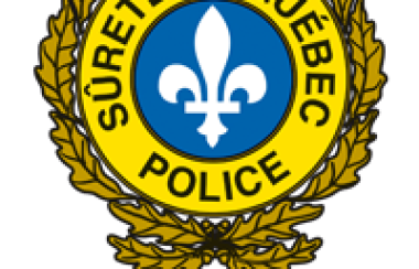 A photo of the Sûreté du Québec logo.