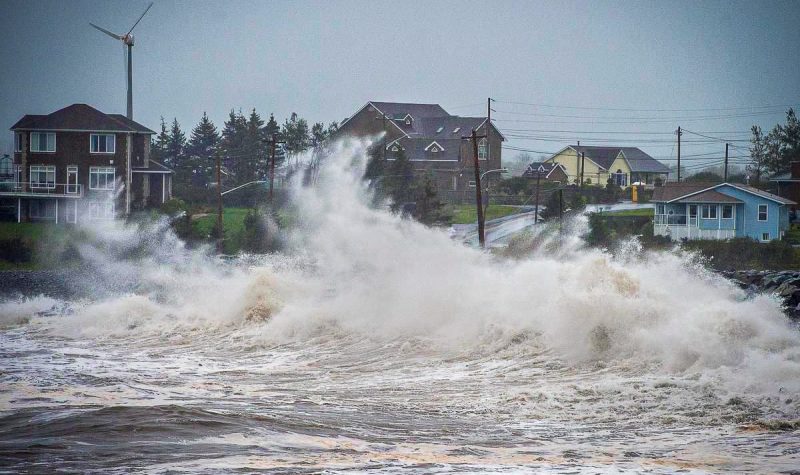 L'ouragan Teddy a frappé les côtes de la Nouvelle-Ecosse tôt ce matin et continue sa course. Photo : CTV News