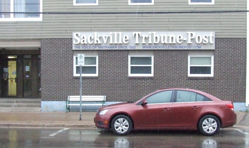 The Sackville Tribune-Post former downtown offices, which closed in 2018. Image: warktimes.com