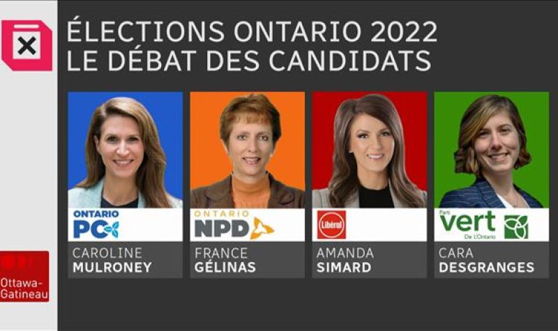 5 représententes des partis aux élections de juin 2022 en Ontario